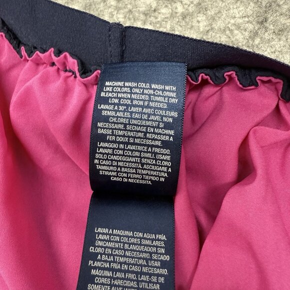 Ralph Lauren Girls Skirt L‎ 12-14 Navy Pink Colorblock Pleated Party School - Picture 6 of 8